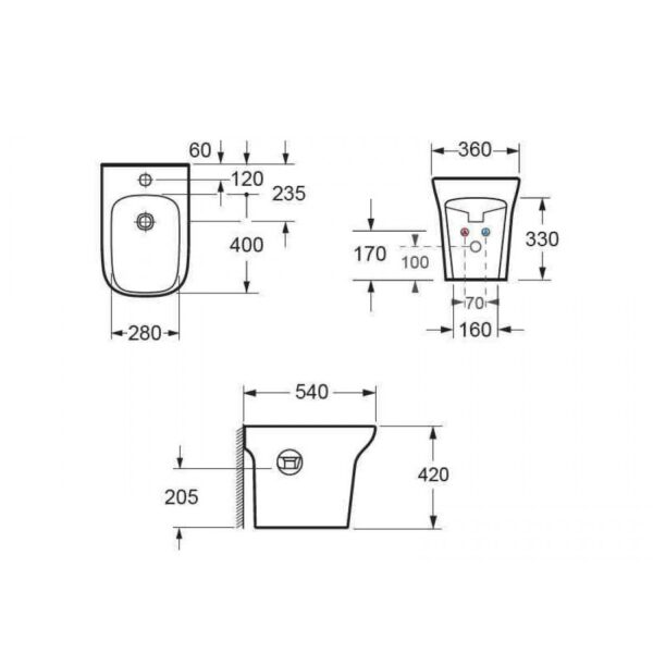 BIDET MAGIC MONOFORO FILO PARETE - immagine 3