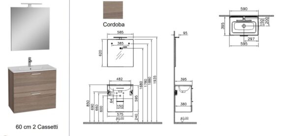 COMPOSIZIONE CM 60 COLORE CORDOBA - immagine 2