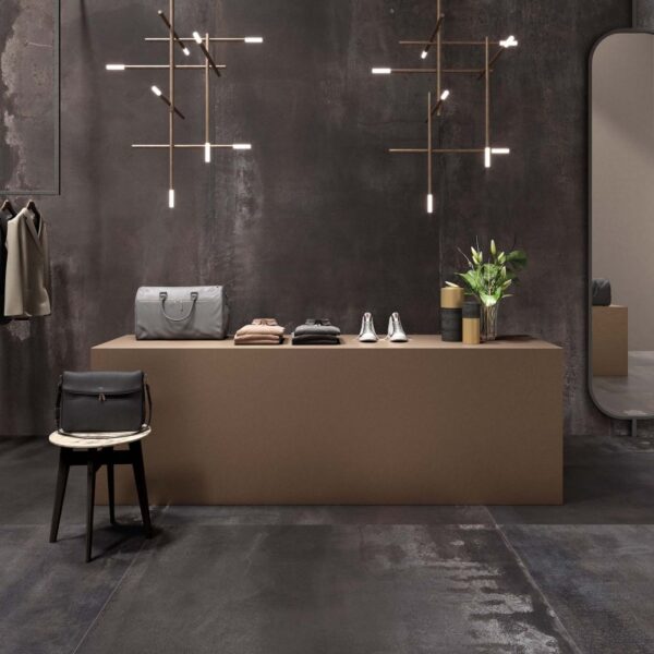 PIASTRELLA GRES PORCELLANATO INTERNO 9 BLACK "ABK" 120X120 - immagine 2